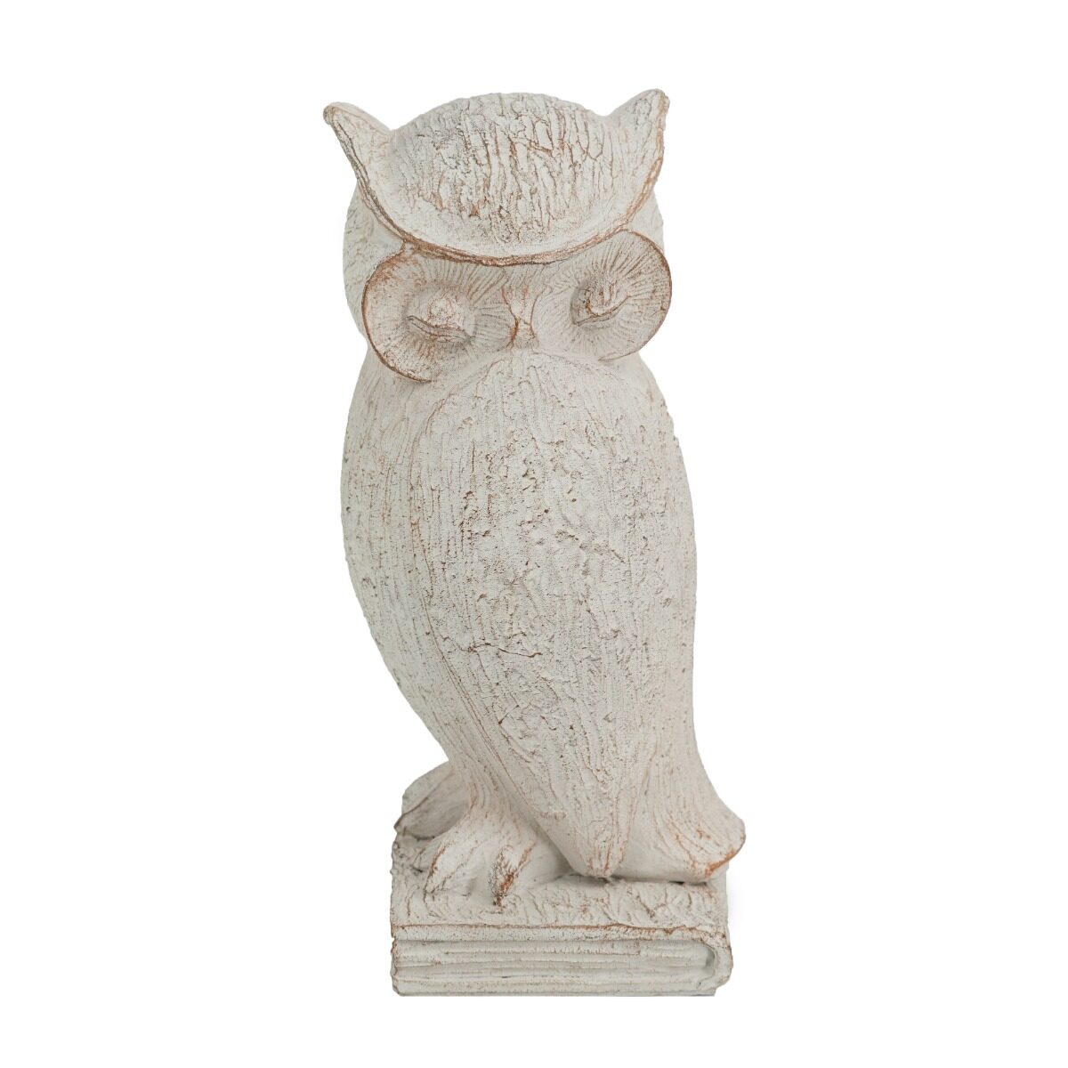 Artekko Artekko Owl Διακοσμητική Κουκουβάγια Ρητίνης σε Λευκή Πατίνα (10.5x9.5x20)cm 72426