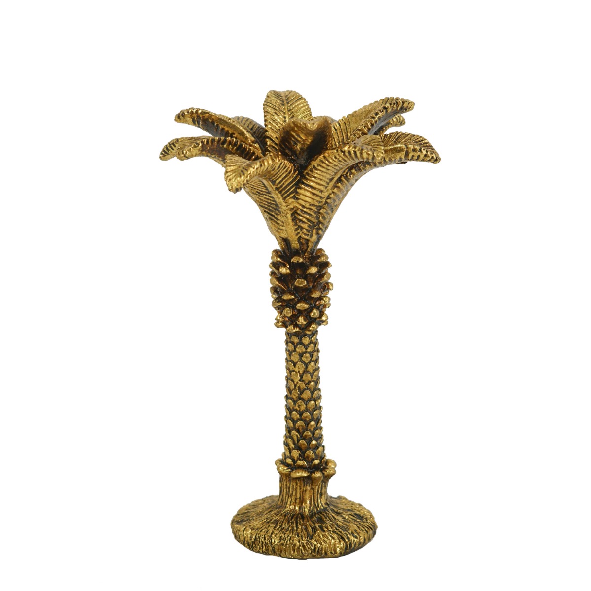 Artekko Artekko Palm Tree Χρυσό Διακοσμητικό Κηροπήγιο Ρητίνης (13x13x22)cm 72432