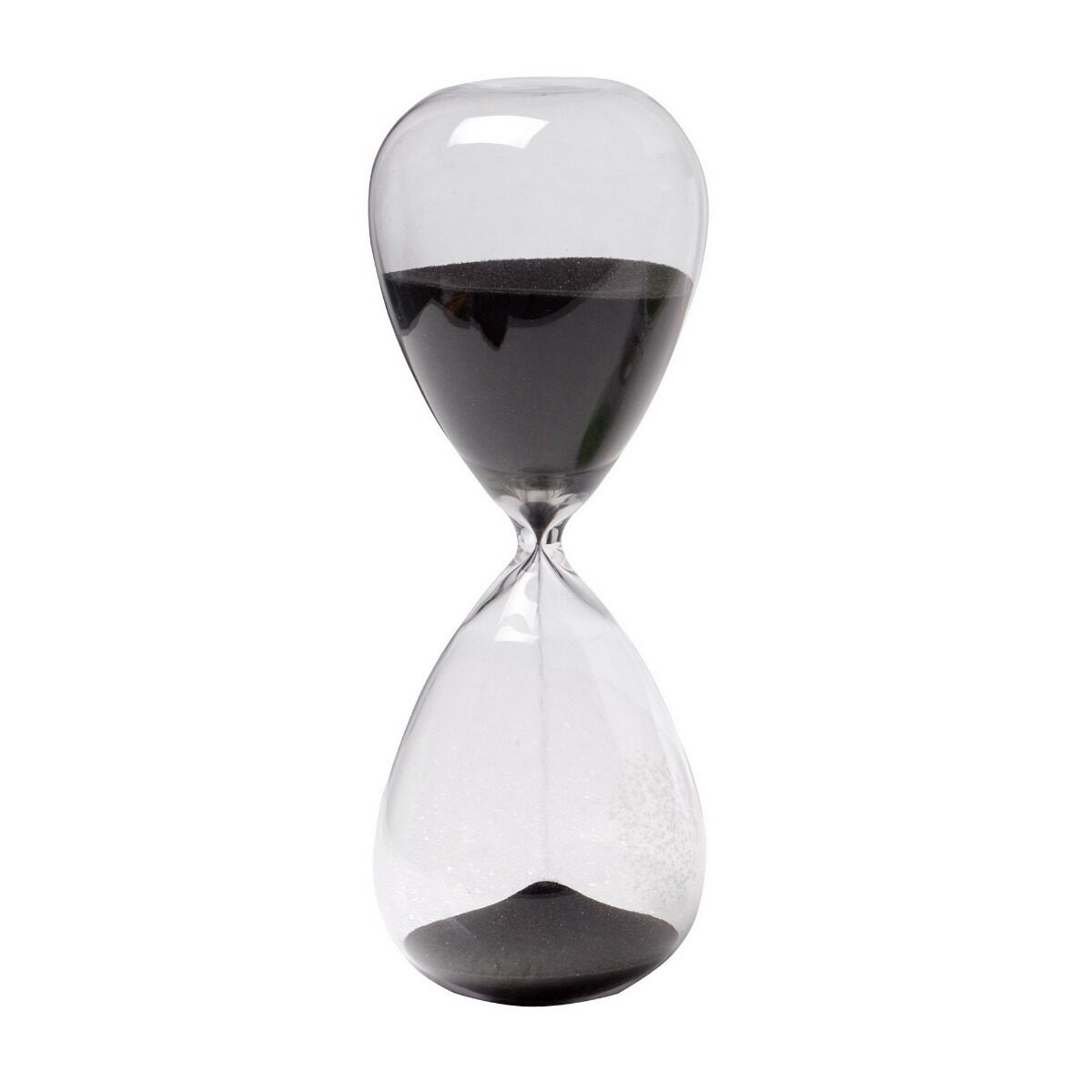 Artekko Artekko Hourglass Γυάλινη Διακοσμητική Κλεψύδρα με Μαύρη Άμμο (7.5x7.5x20.3)cm 73221-BLAC