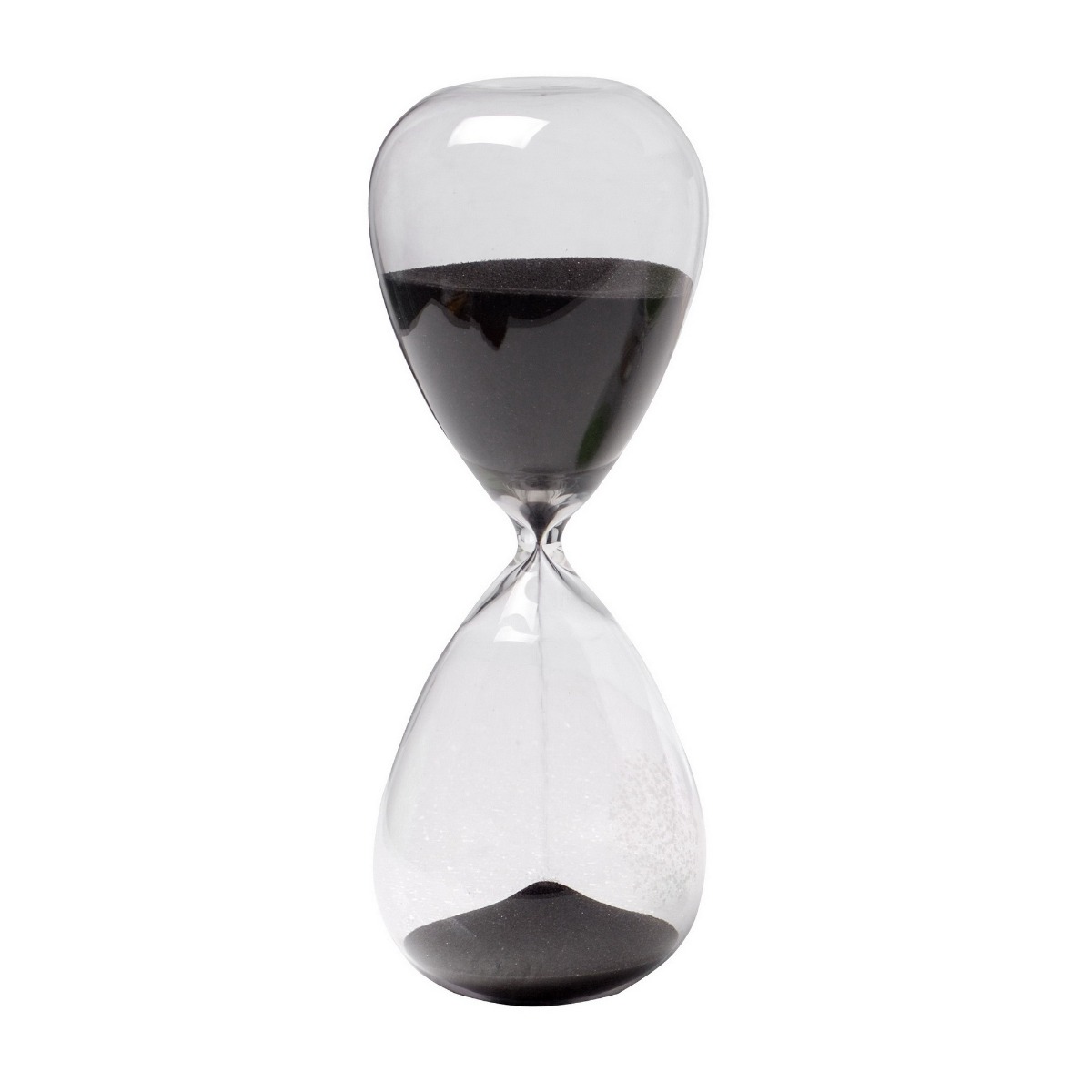 Artekko Artekko Hourglass Γυάλινη Διακοσμητική Κλεψύδρα με Μαύρη Άμμο (7.5x7.5x20.3)cm 73221-BLAC
