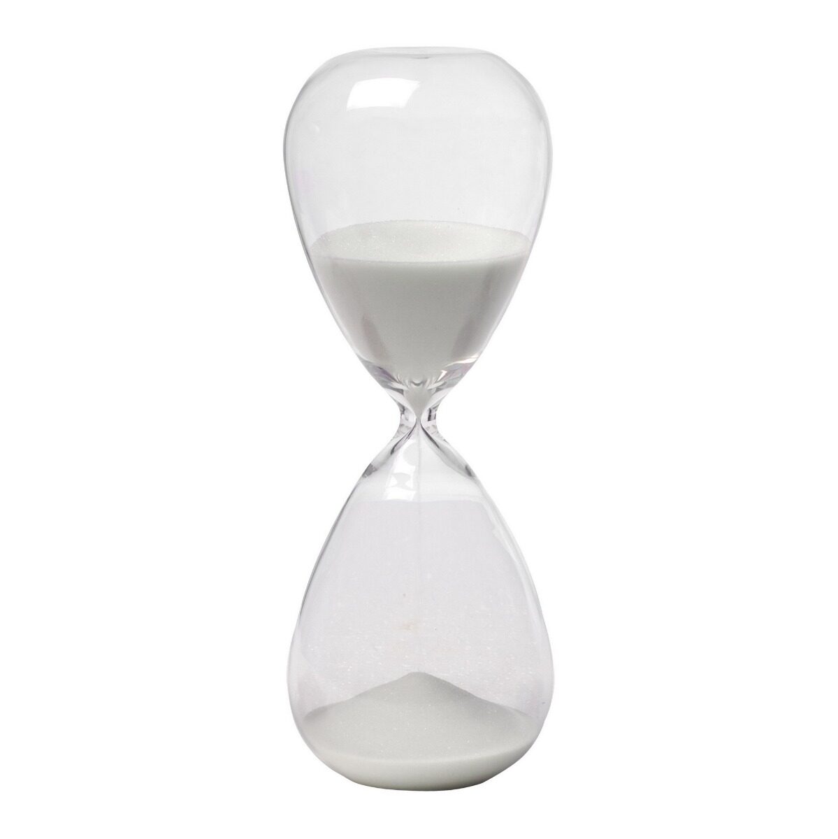 Artekko Artekko Hourglass Γυάλινη Διακοσμητική Κλεψύδρα με Λευκή Άμμο (7.5x7.5x20.3)cm 73221-WHIT