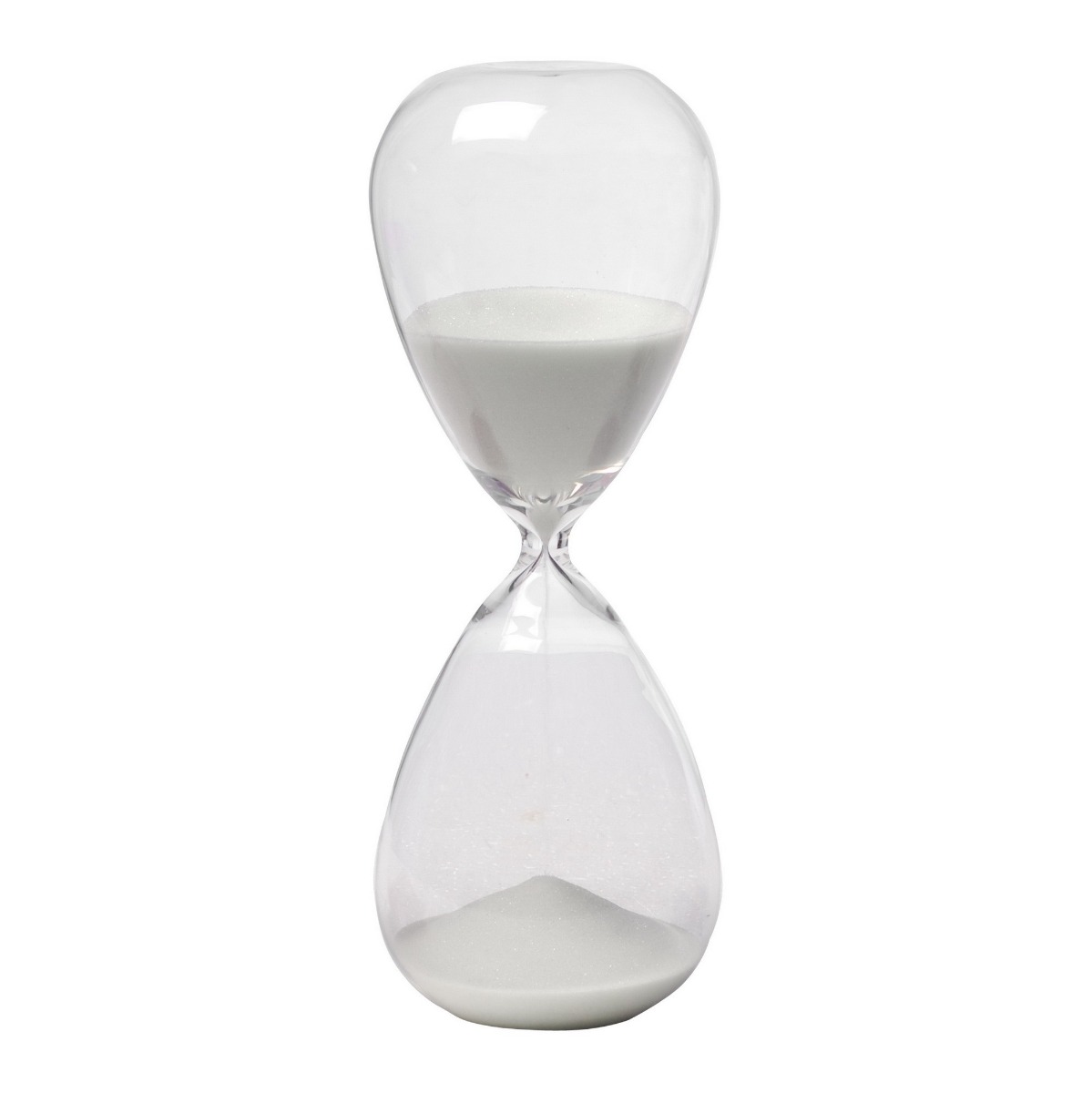 Artekko Artekko Hourglass Γυάλινη Διακοσμητική Κλεψύδρα με Λευκή Άμμο (7.5x7.5x20.3)cm 73221-WHIT