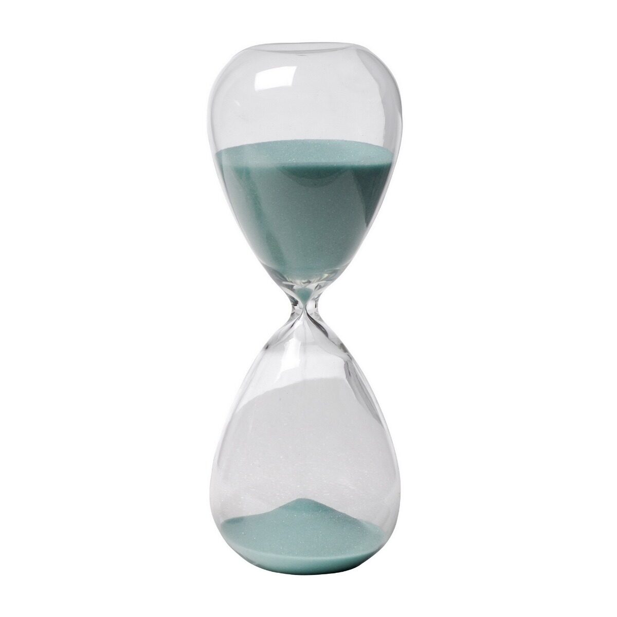 Artekko Artekko Hourglass Γυάλινη Διακοσμητική Κλεψύδρα με Γαλάζια Άμμο (9x9x25.5)cm 73229-JADE