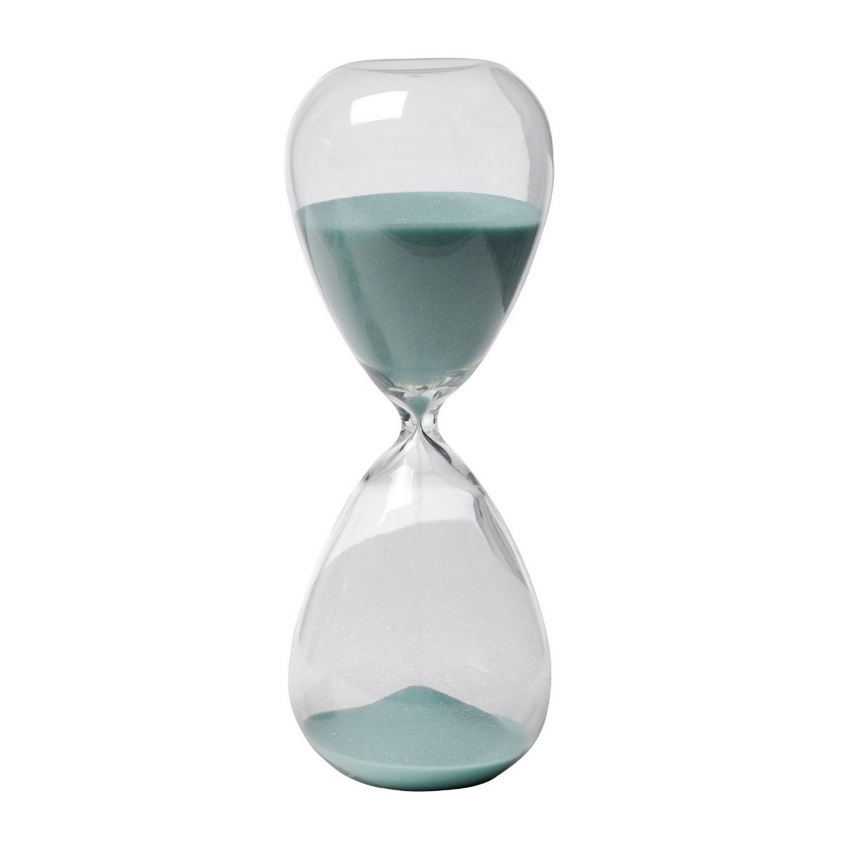 Artekko Artekko Hourglass Γυάλινη Διακοσμητική Κλεψύδρα με Γαλάζια Άμμο (9x9x25.5)cm 73229-JADE