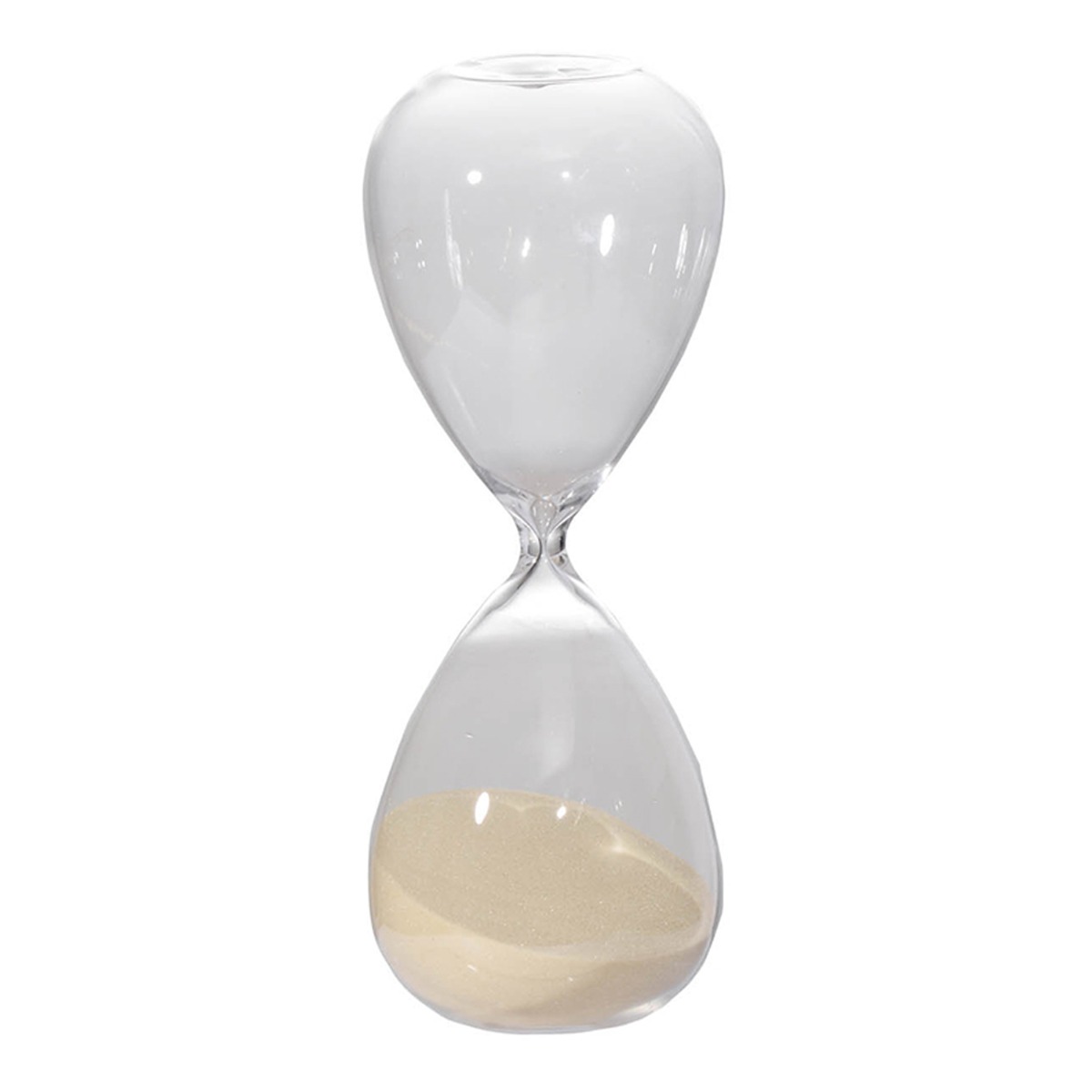 Artekko Artekko Hourglass Γυάλινη Διακοσμητική Κλεψύδρα με Μπεζ Άμμο (9x9x25.5)cm 73229-TAN