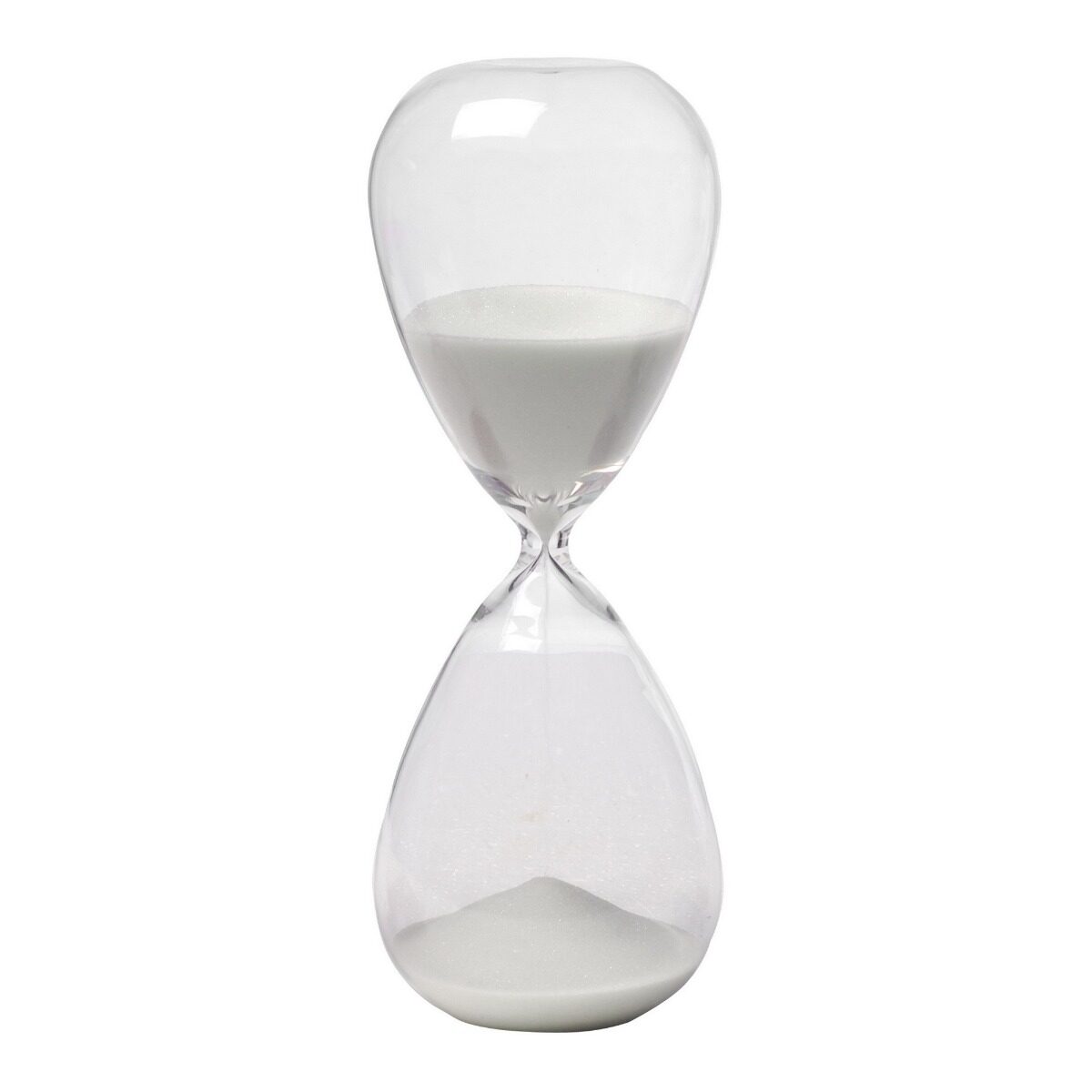 Artekko Artekko Hourglass Γυάλινη Διακοσμητική Κλεψύδρα με Λευκή Άμμο (9x9x25.5)cm 73229-WHIT
