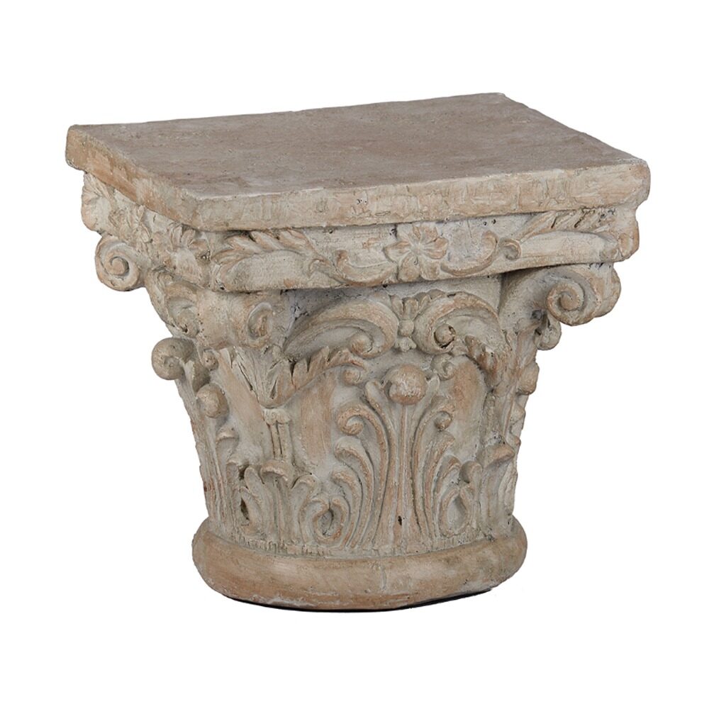Artekko Artekko Pedestal Μπεζ Διακοσμητικό Βάθρο Ανθοστήλη από Μαγνήσιο (25.4x25.4x22.9)cm 73379