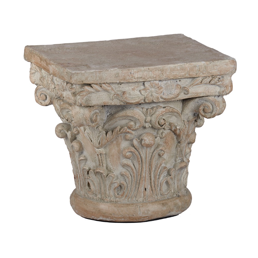 Artekko Artekko Pedestal Μπεζ Διακοσμητικό Βάθρο Ανθοστήλη από Μαγνήσιο (25.4x25.4x22.9)cm 73379