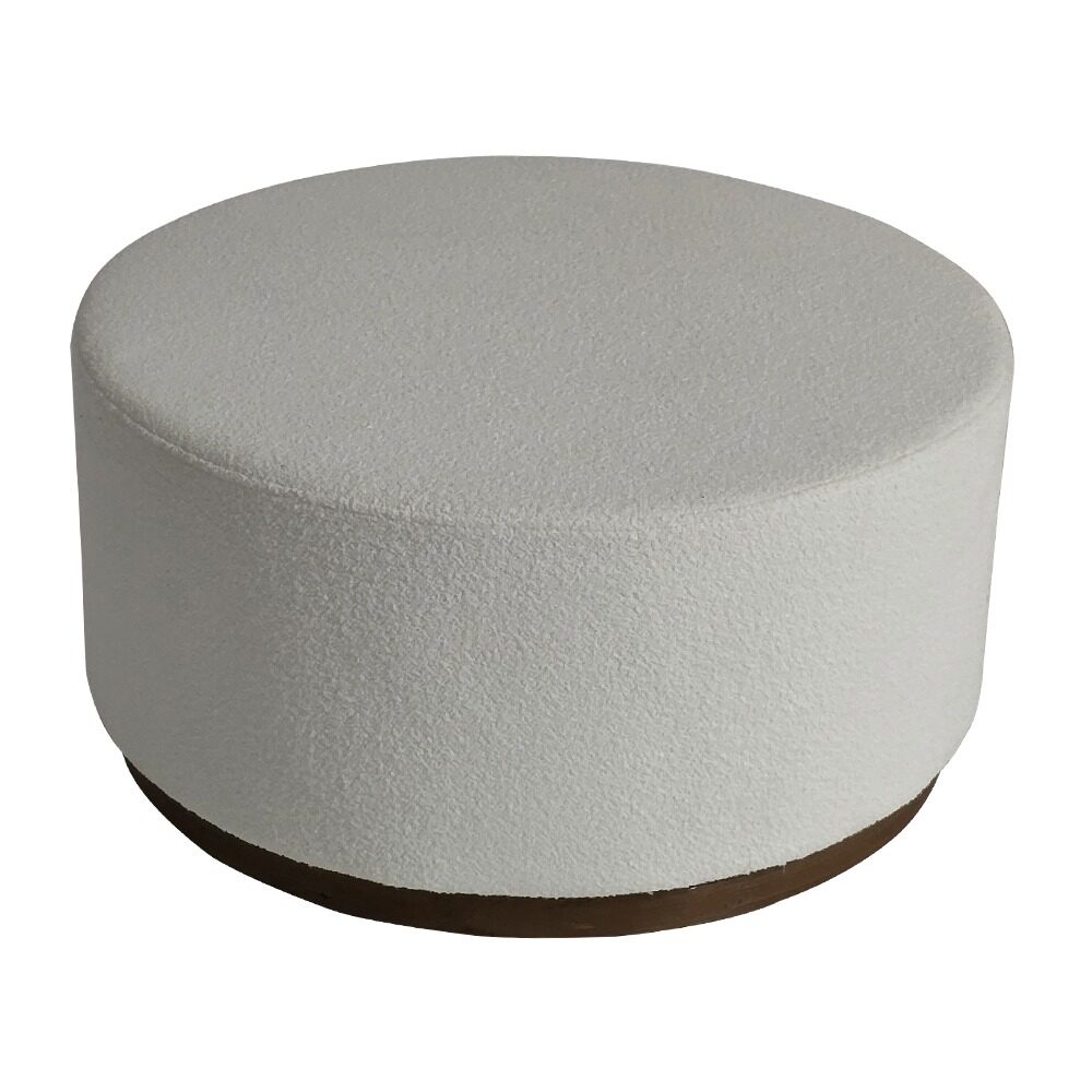 Artekko Artekko Cloud Λευκό Υφασμάτινο Μπουκλέ Σκαμπό (Φ80x41)cm 735-2208