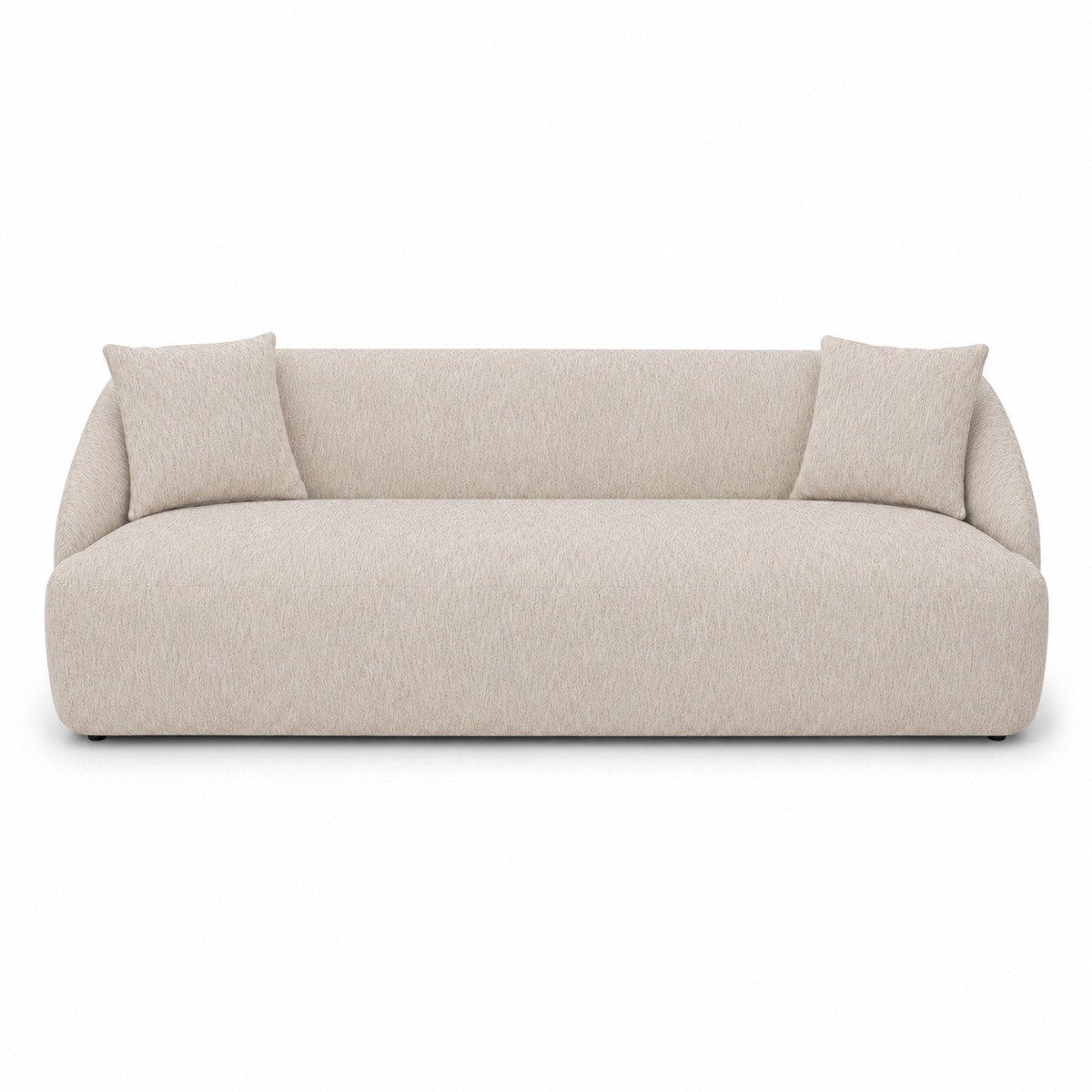 Artekko Artekko Novar Μπεζ Υφασμάτινος Τριθέσιος Καναπές (225x98x77)cm 735-2310