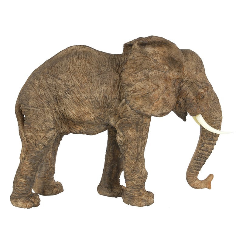 Artekko Artekko Elephant Διακοσμητικός Ελέφαντας Ρητίνης σε Γκρι με Καφέ (33x12.7x25.4)cm 73637