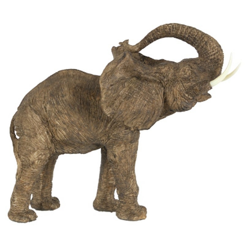 Artekko Artekko Elephant Διακοσμητικός Ελέφαντας Ρητίνης σε Γκρι με Καφέ (38.1x20.3x30.5)cm 73638