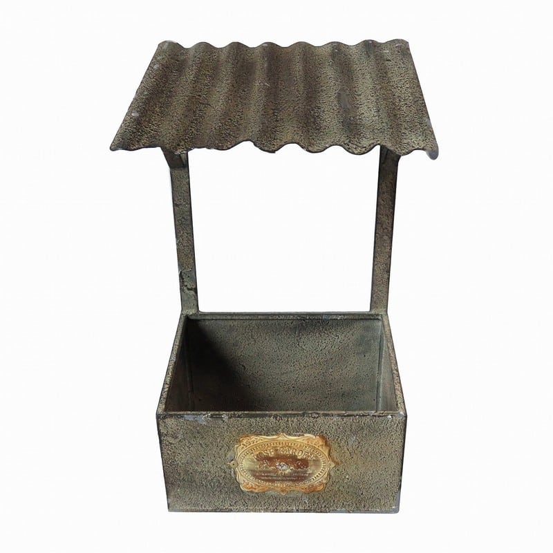 Artekko Artekko Planter Γκρι Μεταλλικό Διακοσμητικό Κασπό (23x16x42)cm 742-2233