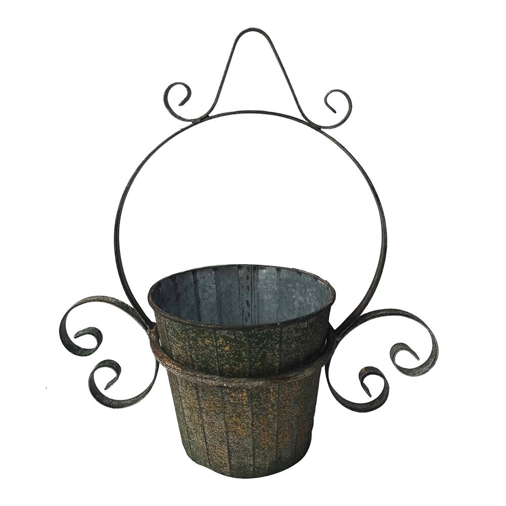 Artekko Artekko Planter Πράσινο Μεταλλικό Κρεμαστό Κασπώ (32x16x36)cm 742-2301
