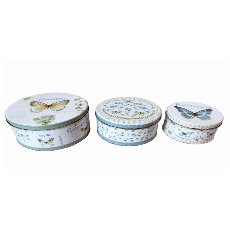 Artekko Artekko Box Κουτιά Τσίγκινα Πολύχρωμα Σετ/3 (20x20x10)cm 742-2408