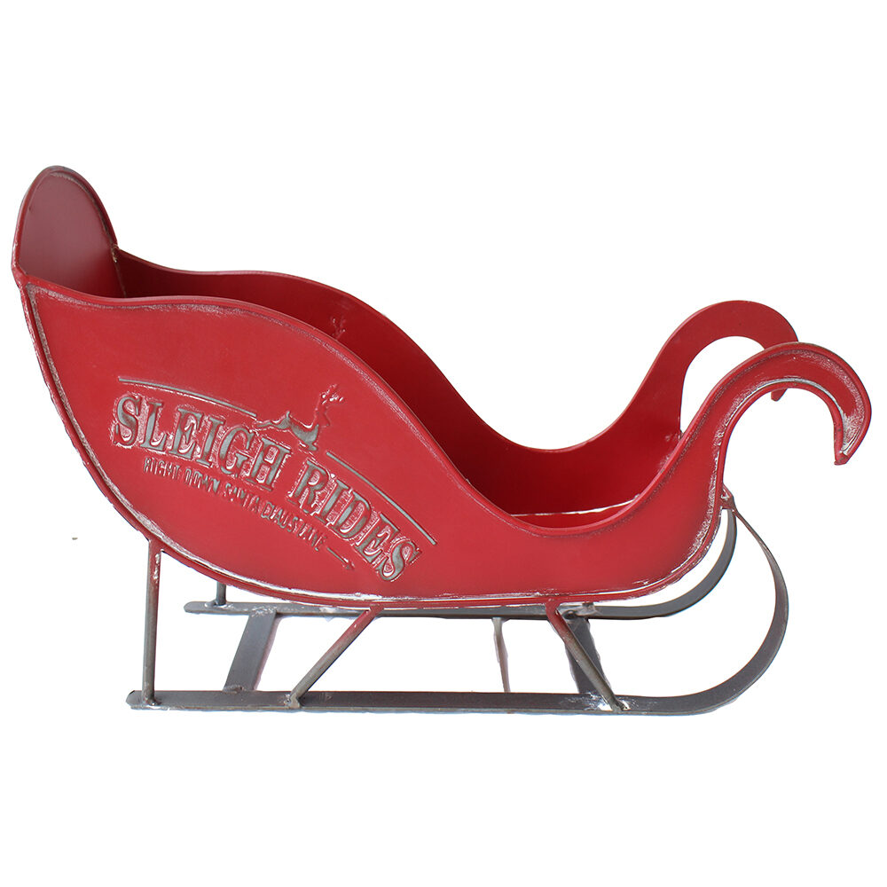 Artekko Artekko Xmas Κόκκινο Μεταλλικό Διακοσμητικό Έλκηθρο (37x11x26)cm 742-2473