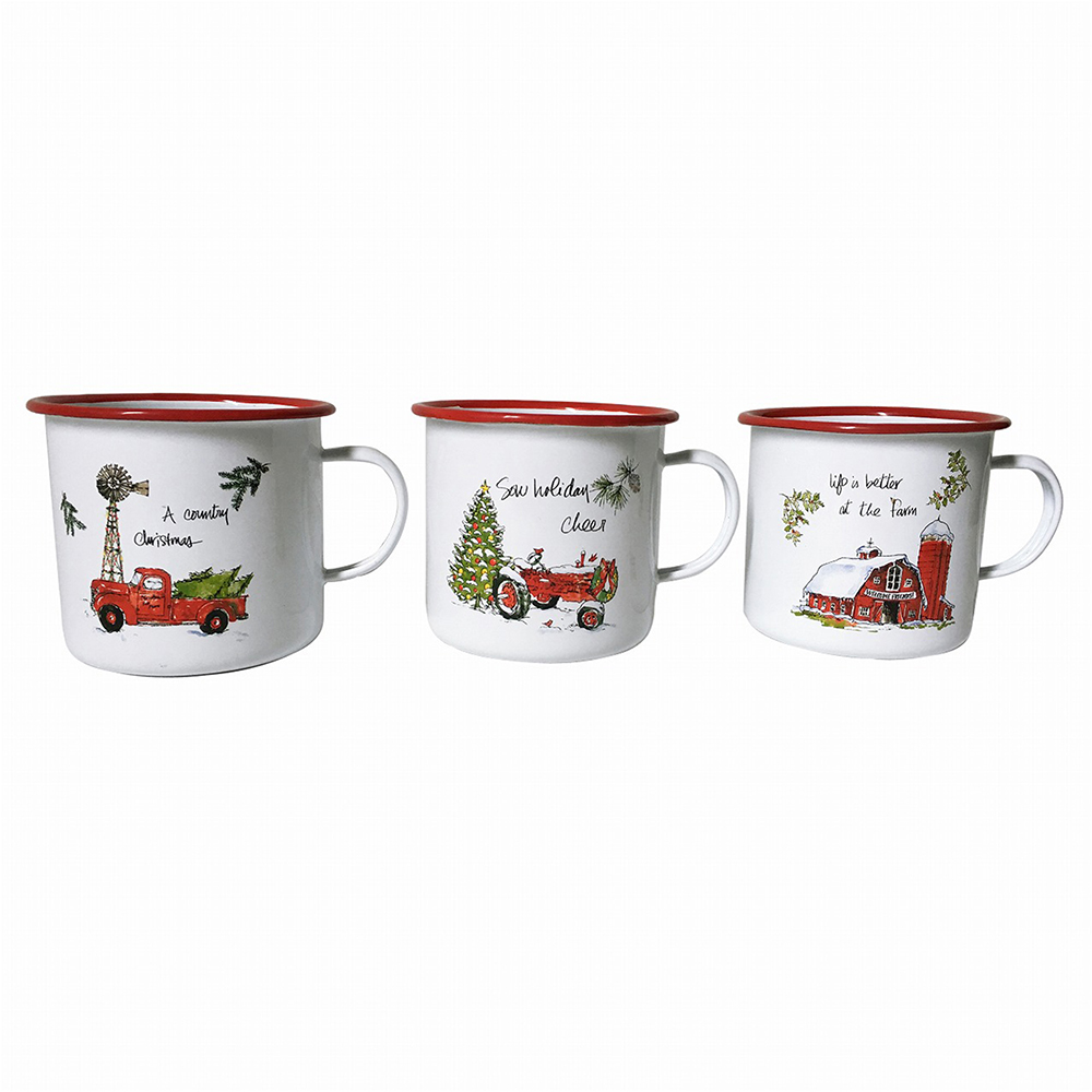 Artekko Artekko Xmas Mug Μεταλλικές Χριστουγεννιάτικες Κούπες (14x11x10)cm 3pcs 742-2488
