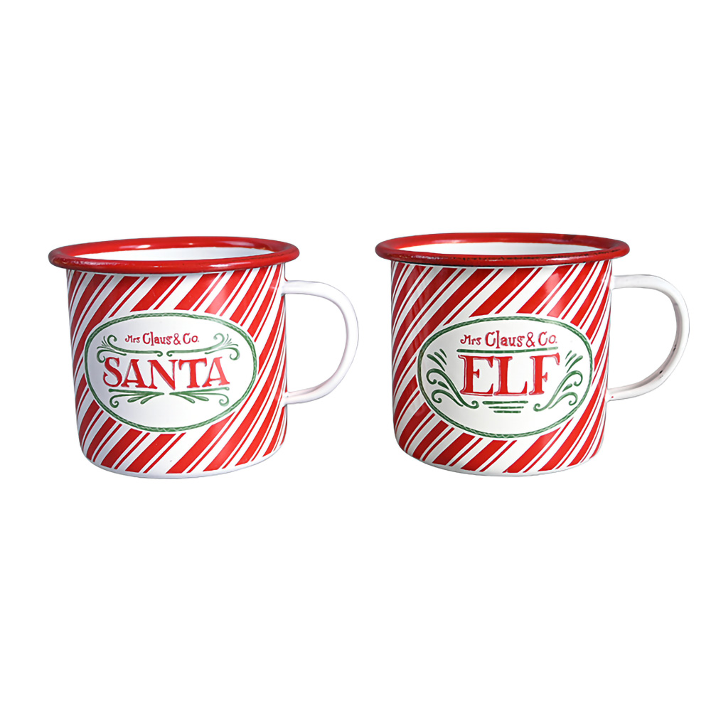 Artekko Artekko Xmas Mug Μεταλλικές Χριστουγεννιάτικες Κούπες (14x11x10)cm 2pcs 742-2491