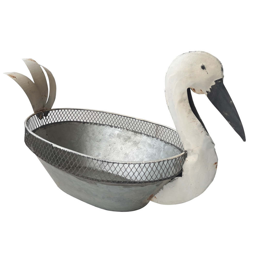 Artekko Artekko Planter Λευκό Μεταλλικό Κασπώ σε Σχήμα Πτηνού (43x23x28)cm 742-2499