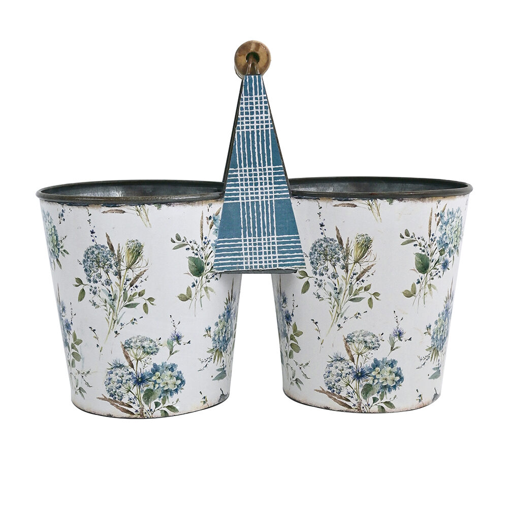 Artekko Artekko Bucket Πολύχρωμο Μεταλλικό Κασπώ (24x12x20)cm 742-2500