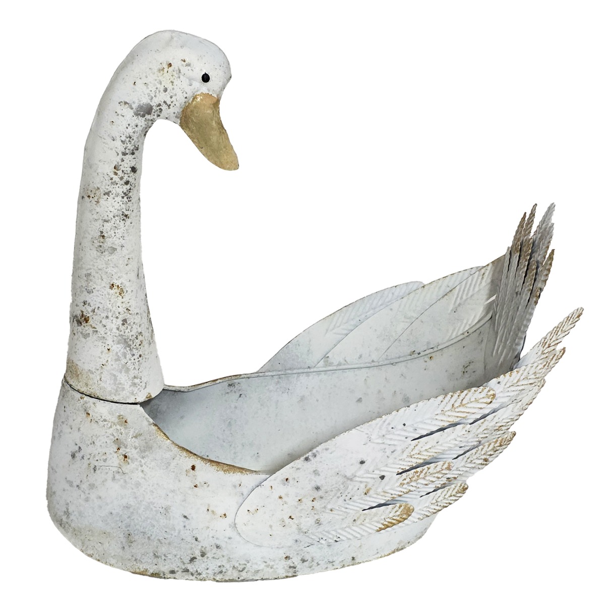 Artekko Artekko Duck Μεταλλική Διακοσμητική Πάπια σε Λευκή Πατίνα (44x28x41)cm 742-2602