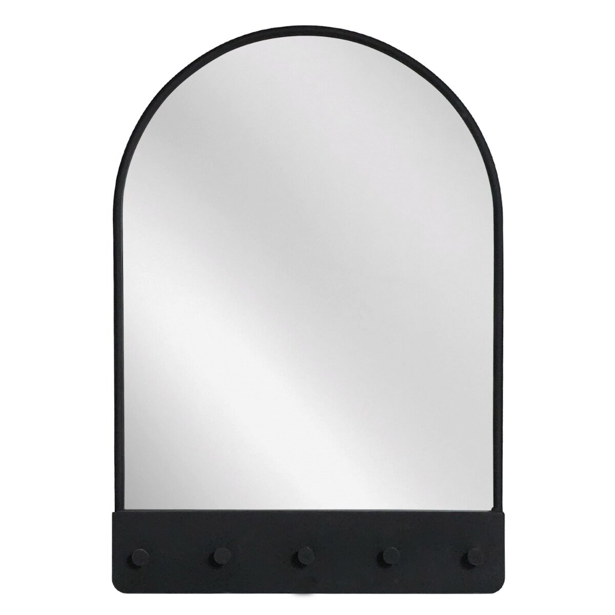 Artekko Artekko Mirror Μαύρος Μεταλλικός Καθρέπτης Τοίχου με Κρεμάστρα (61x5x87)cm 742-2614