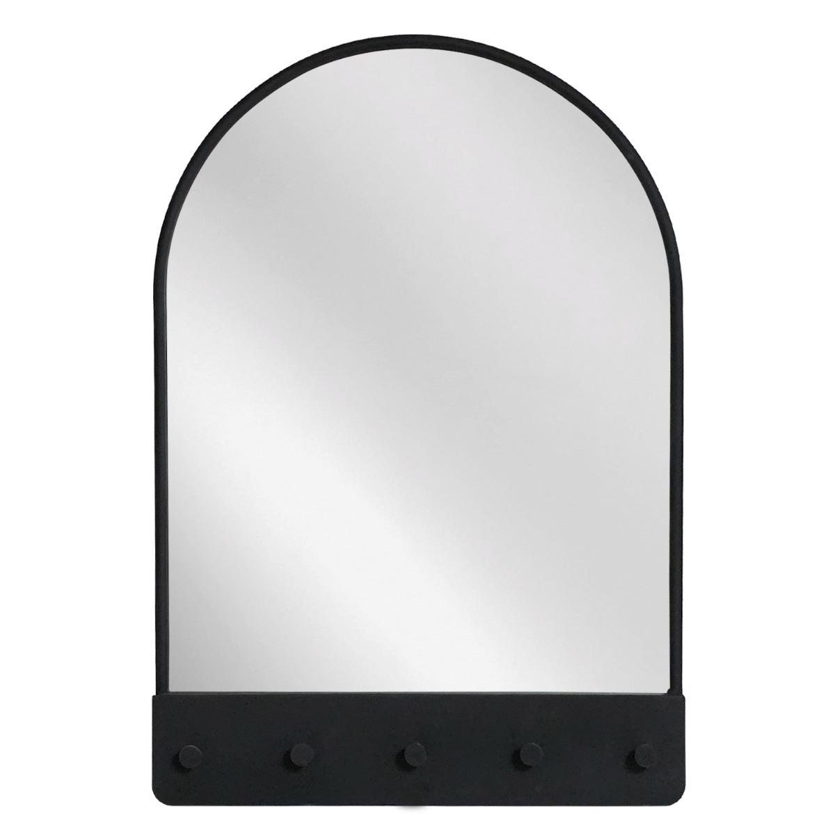 Artekko Artekko Mirror Μαύρος Μεταλλικός Καθρέπτης Τοίχου με Κρεμάστρα (61x5x87)cm 742-2614