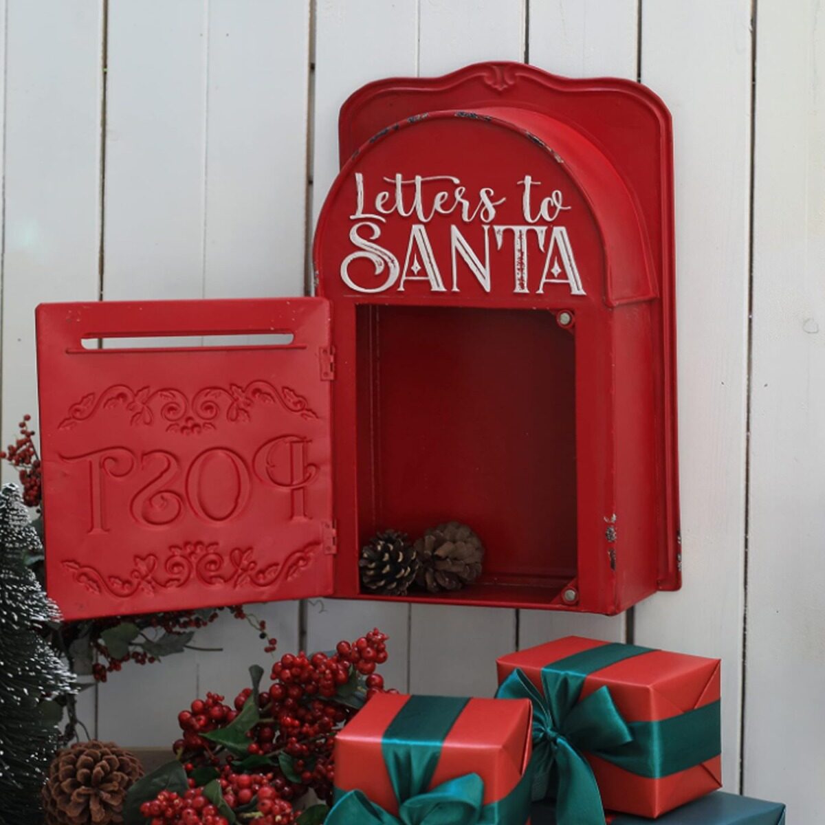 Artekko Artekko Xmas Mailbox Κόκκινο Μεταλλικό Γραμματοκιβώτιο (27x10x40)cm 742-2617