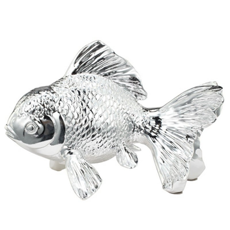 Artekko Artekko Mr Limpet Διακοσμητικό Ασημί Ψαράκι Ρητίνης (25x15x17)cm 75716