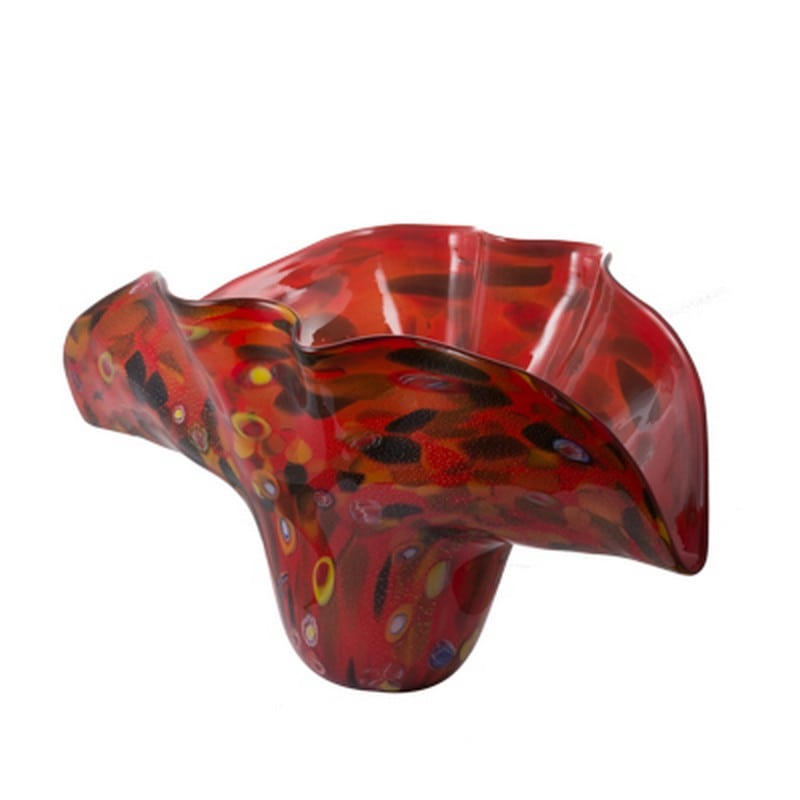 Artekko Artekko Svirla Διακοσμητικό Βάζο Γυάλινο Κόκκινο (62x34x35)cm 76748