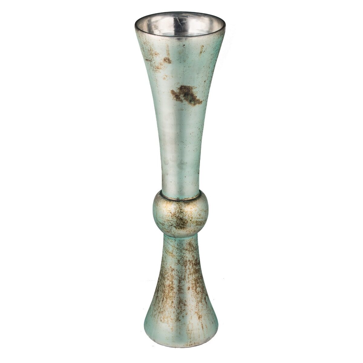 Artekko Artekko Emerald Πράσινο Γυάλινο Διακοσμητικό Βάζο (17x17x68.6)cm 76802