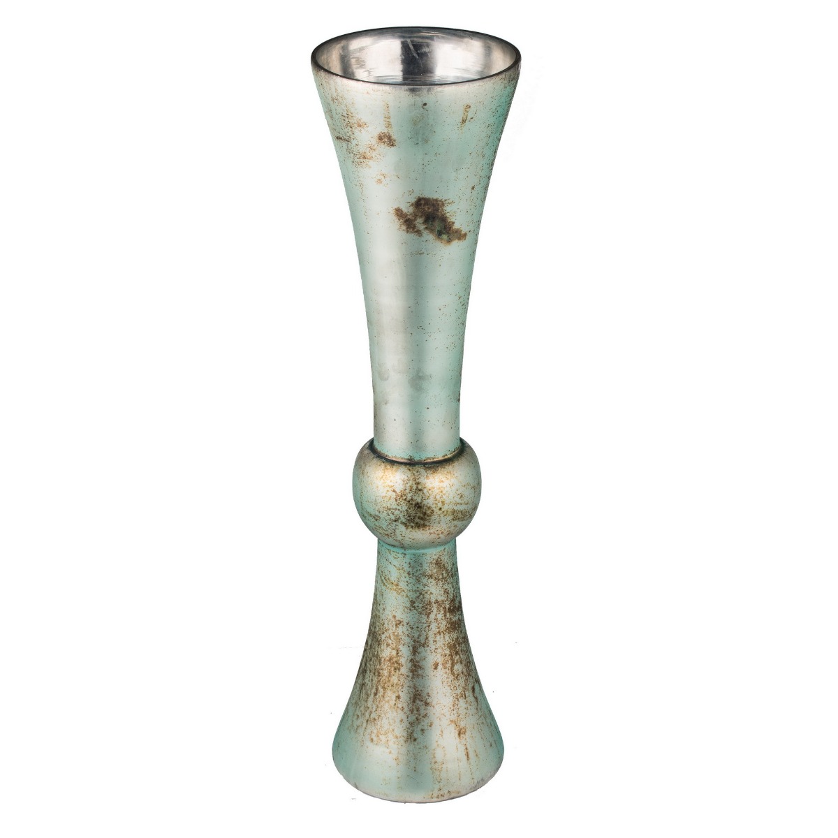 Artekko Artekko Emerald Πράσινο Γυάλινο Διακοσμητικό Βάζο (17x17x68.6)cm 76802