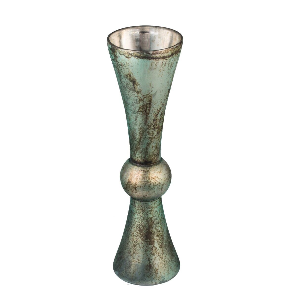 Artekko Artekko Emerald Πράσινο Γυάλινο Διακοσμητικό Βάζο (14x14x50.8)cm 76803