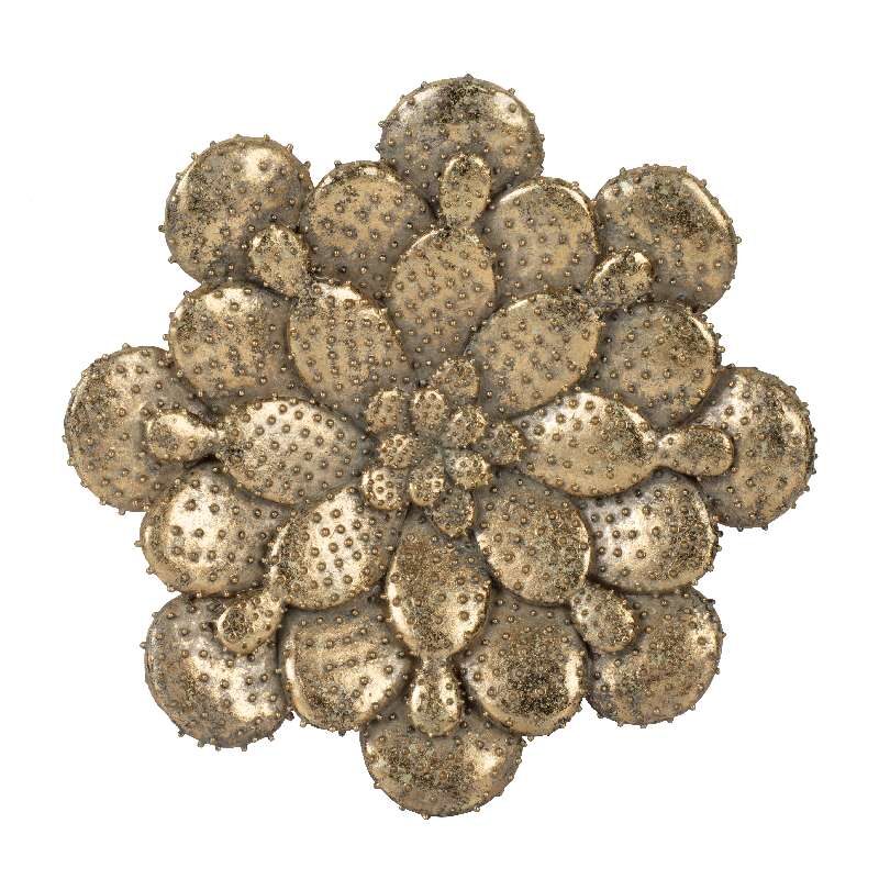 Artekko Artekko Flower Χρυσό Επιτοίχιο Διακοσμητικό Λουλούδι Ρητίνης (25.5x4x25.5)cm 77118