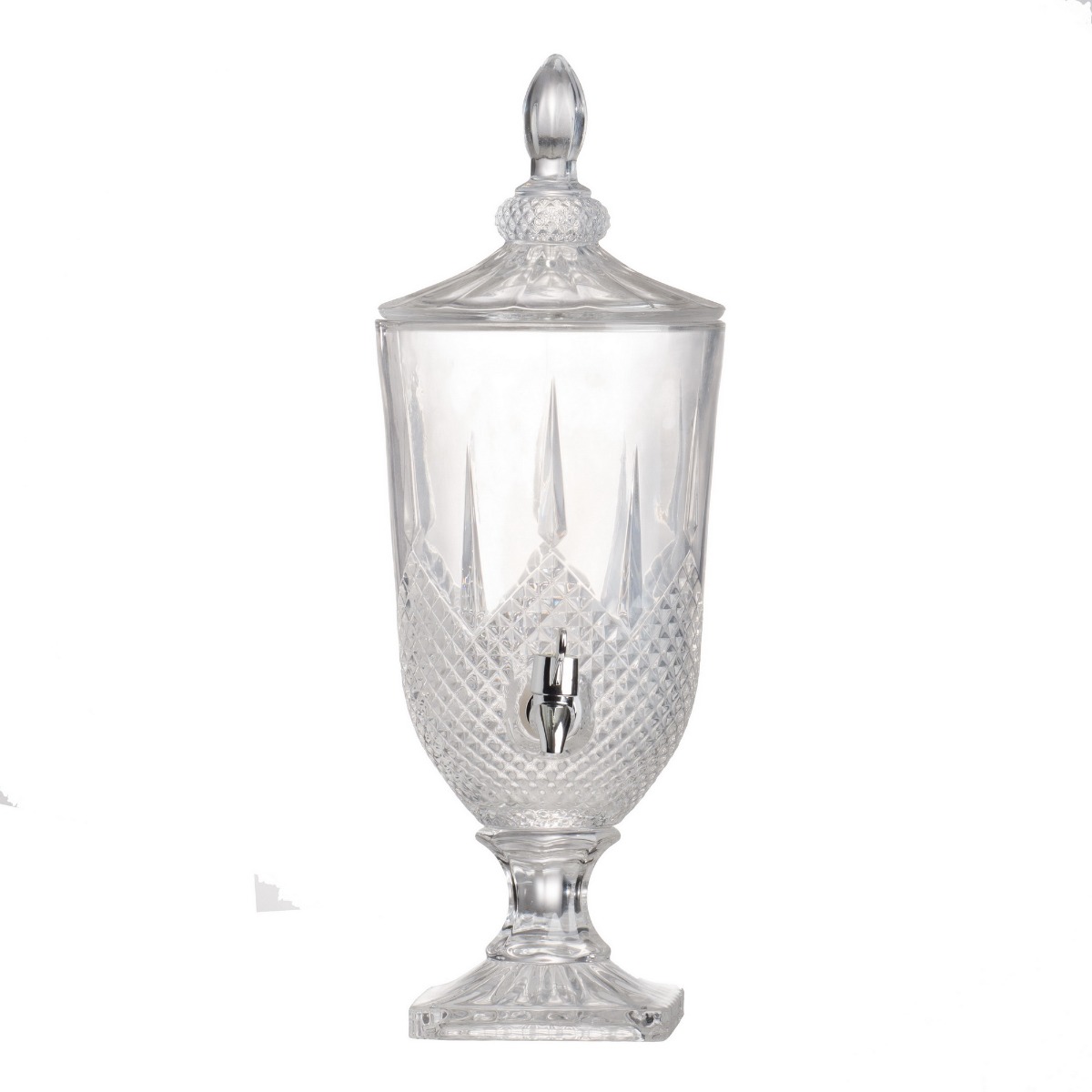 Artekko Artekko Urn Διακοσμητικό Δοχείο Κανάτα Γυαλί Διάφανο (17x17x48)cm 77276