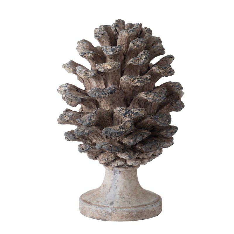 Artekko Artekko Pine Cone Γκρι Διακοσμητική Κουκουνάρα Ρητίνης (17.5x17x27)cm 77341