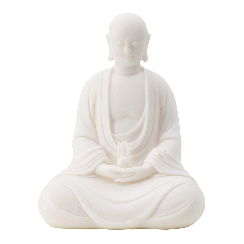 Artekko Artekko Buddha Διακοσμητικό Άγαλμα Βούδας Ρητίνη Λευκό (18x13x23)cm 77356