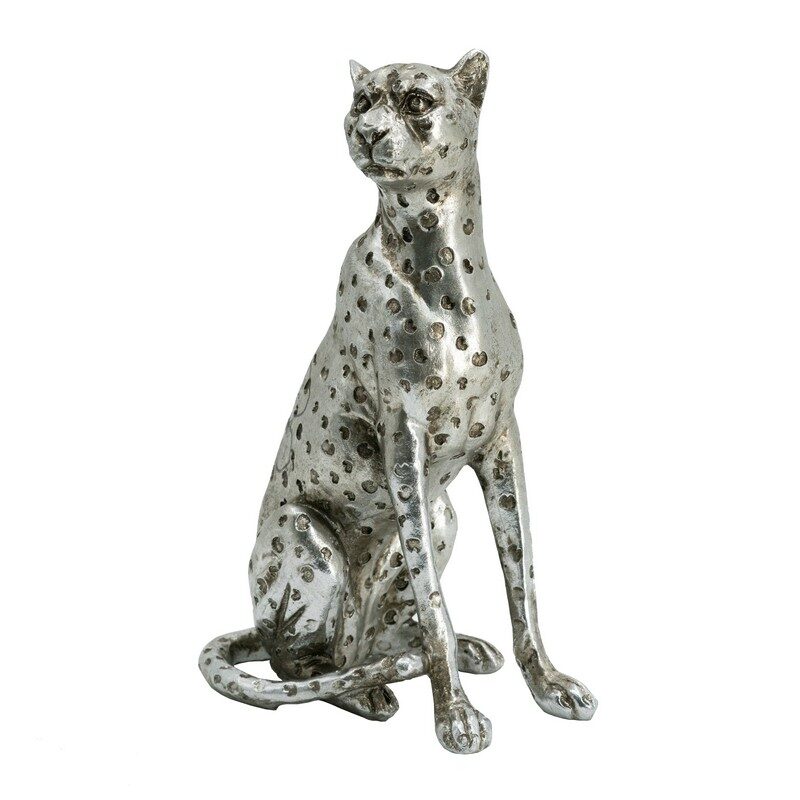 Artekko Artekko Animal Διακοσμητικό τζάγκουαρ μεταλλικό silver 77601