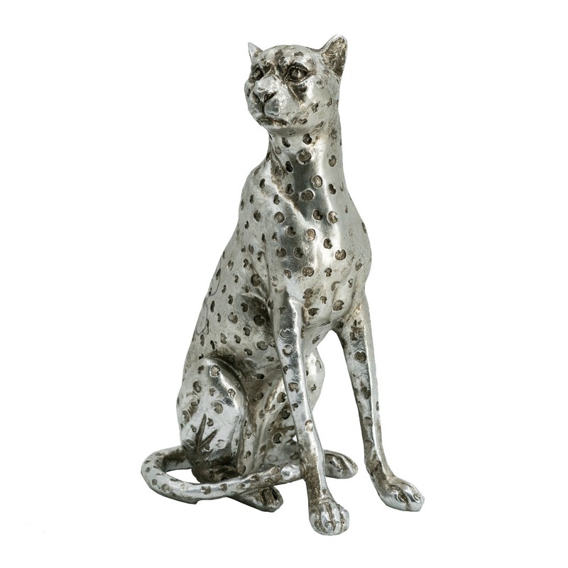 Artekko Artekko Animal Διακοσμητικό τζάγκουαρ μεταλλικό silver 77601