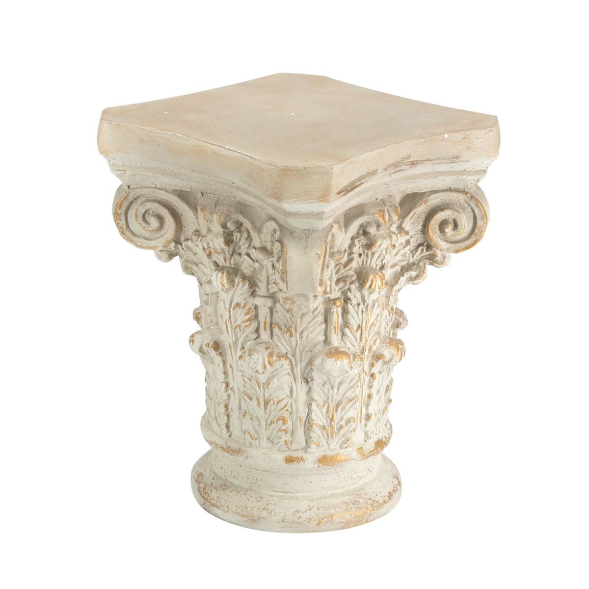 Artekko Artekko Pedestal Μπεζ Διακοσμητικό Βάθρο Ανθοστήλη από Μαγνήσιο (35.5x35.5x44.5)cm 77900