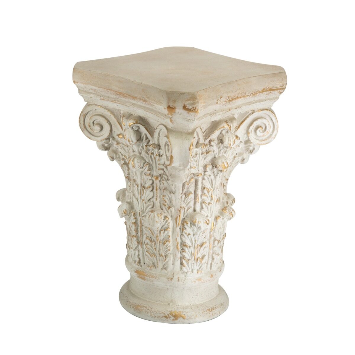 Artekko Artekko Pedestal Μπεζ Διακοσμητικό Βάθρο Ανθοστήλη από Μαγνήσιο (41x41x62)cm 77901