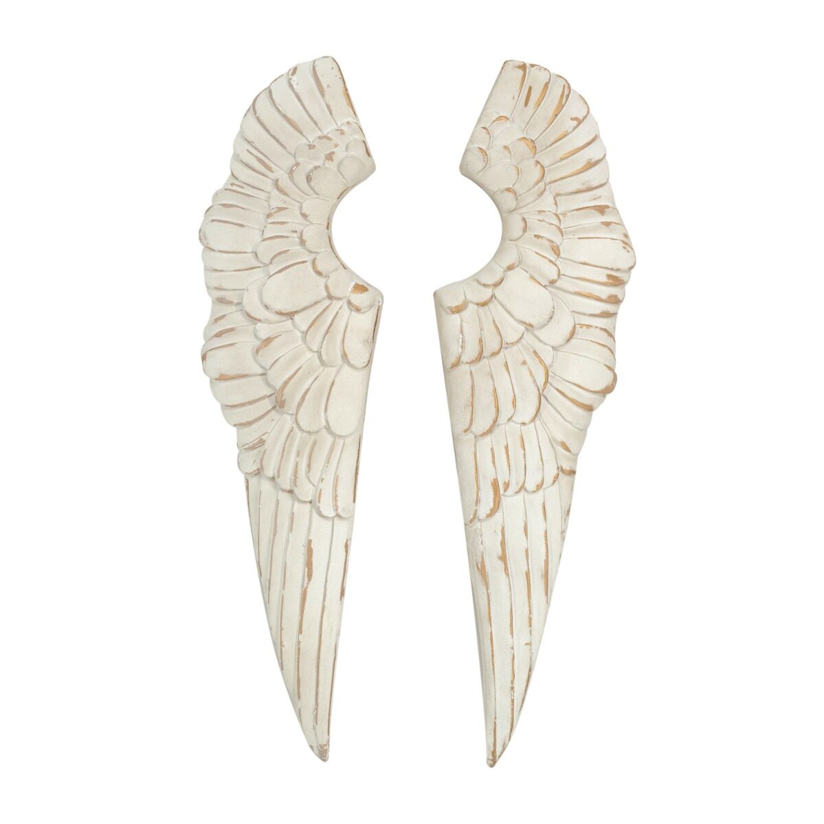 Artekko Artekko Angel Διακοσμητικά Φτερά Τοίχου από Μαγνήσιο σε Λευκή Πατίνα (31x5x61)cm 2pcs 77904