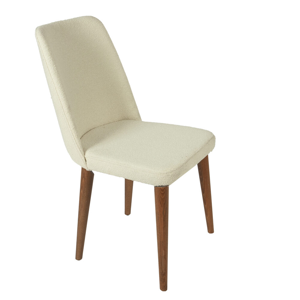 Artekko Artekko Milano Εκρού Καρέκλα με Μπουκλέ Ύφασμα (59x59x91)cm 783-1225