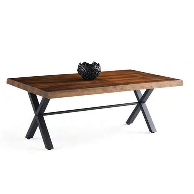 Artekko Artekko Ohaub Τραπέζι Σαλονιού με Χ Μεταλλικά Πόδια (120x70x46)cm 783-2123