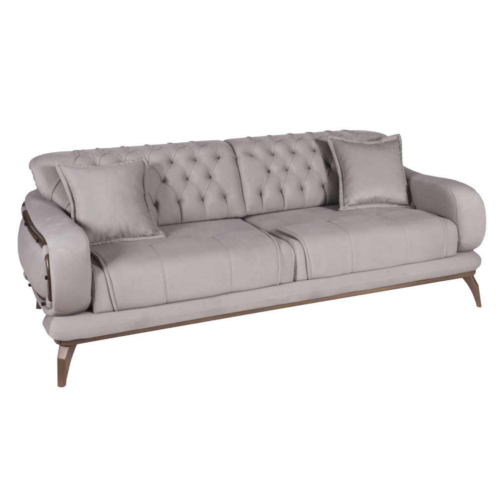 Artekko Artekko Antalya Καφέ Τριθέσιος Καναπές Αλκαντάρα (220x100x80)cm Κρεβάτι (180x90x48)cm 783-4212