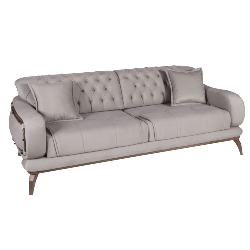 Artekko Artekko Antalya Καφέ Τριθέσιος Καναπές Αλκαντάρα (220x100x80)cm Κρεβάτι (180x90x48)cm 783-4212