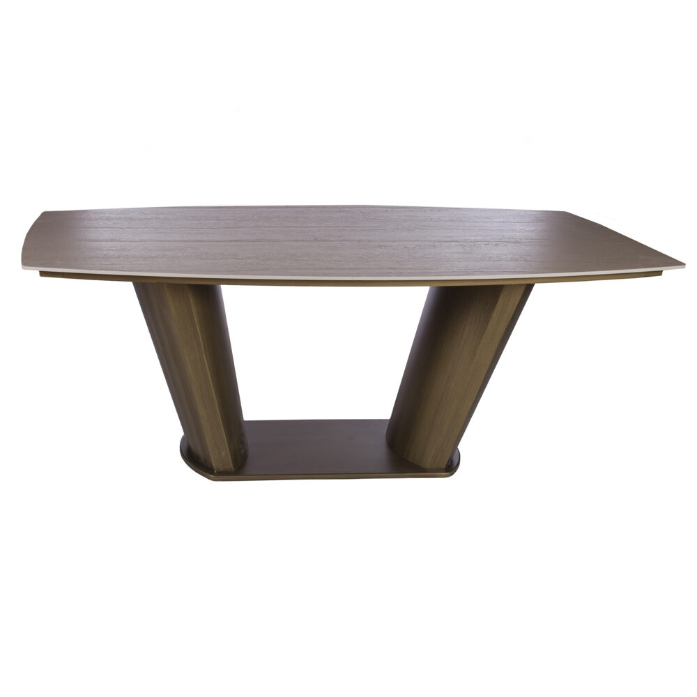 Artekko Artekko Stone Καφέ Τραπεζαρία MDF με Όψη Πέτρας στην Επιφάνεια (200x100x78)cm 783-6410