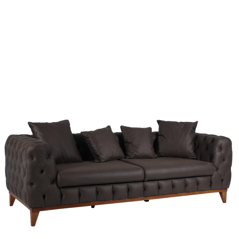 Artekko Artekko Croosdod Καναπές Τριθέσιος με Ξύλινα Πόδια (225x92x68)cm 783-7085