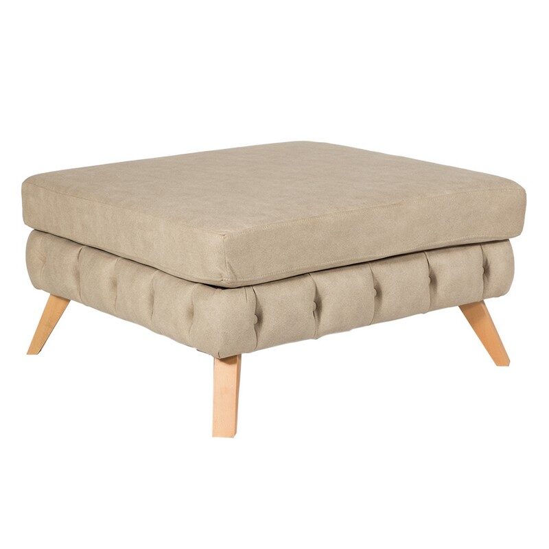 Artekko Artekko Σκαμπώ NIL 90x90x47 ύφασμα VENA 01 και ξύλινα πόδια 783-7159