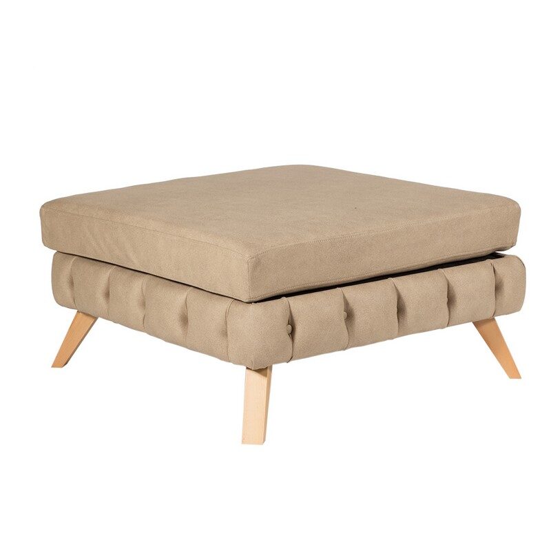 Artekko Artekko Σκαμπώ NIL 90x90x47 ύφασμα VENA 03 και ξύλινα πόδια 783-7160